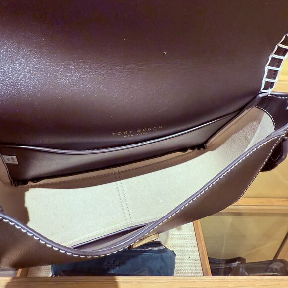 Tory Burch Thea Flap Crossbody 170061 Cedar $675 - Picture 9 of 10